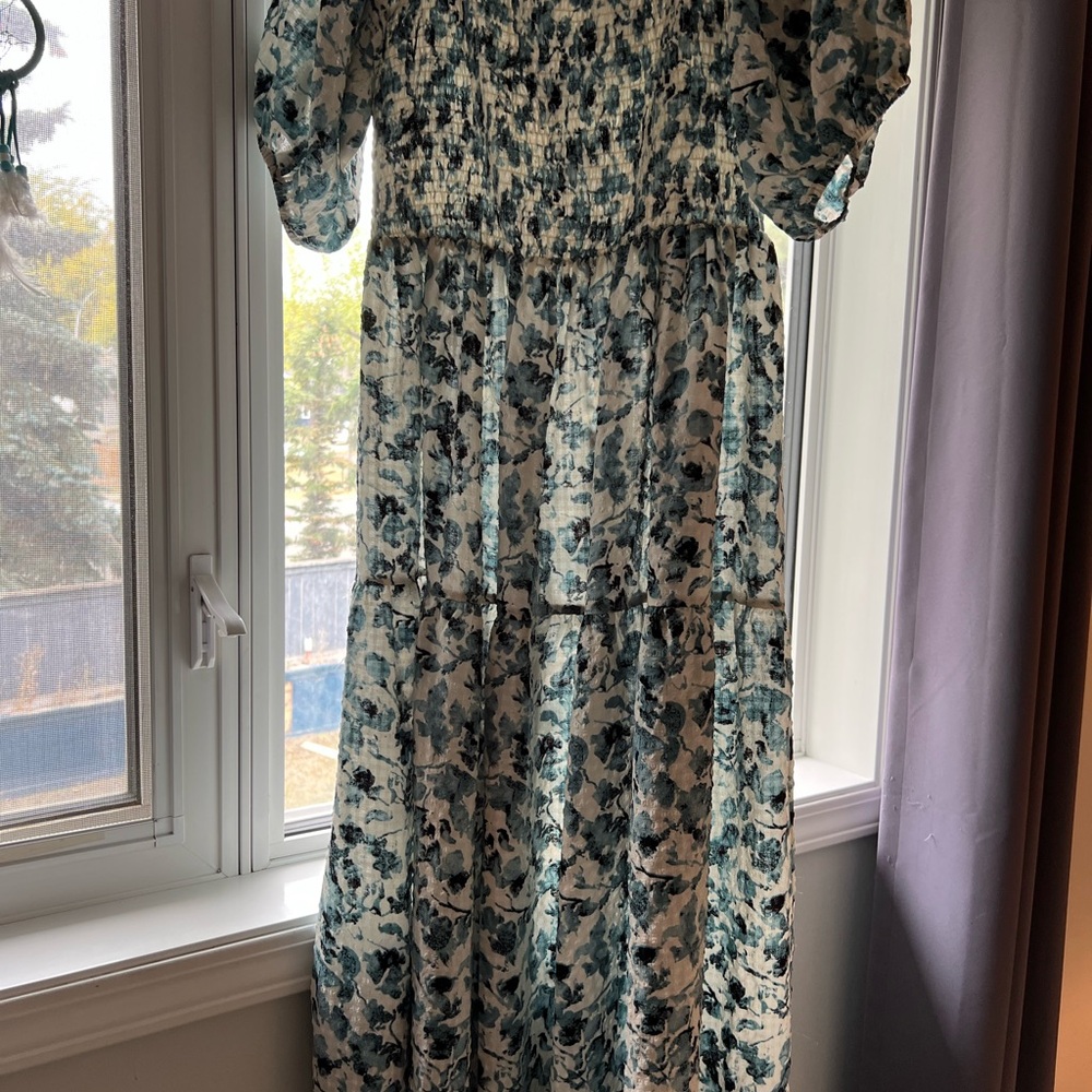 Pinkblush Blue Floral Midi Dress